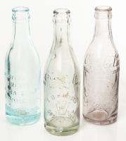 Coca-Cola: Three Straight Sided Glass Bottles, E.B. Hartford, NY, Trenton Bottling WKS, MO & Fort Meade, FLA