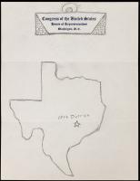 WITHDRAWN - Johnson, Lyndon B. -- Scarce Pencil Drawing of the State of Texas