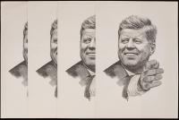 WITHDRAWN - (Kennedy, John F.) Five Original 1964 Lithographs of the Late President Kennedy, by Artist Robert Riger