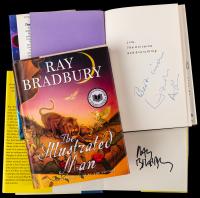 Bradbury, Ray and Douglas Adams -- Three Signed Books