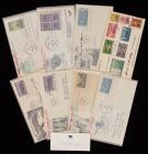 Collection of Over 50 Covers and Letters Signed by Generals and Admirals: Includes Nimitz, Halsey, & MacArthur