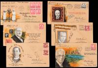 Five Hand Illustrated Covers Signed by Greats in Philately: Including Arthur Hind and Hugh Massey Clark (Scott Publishing)