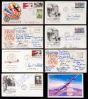 Seven Commemorative Covers Six Signed by Paul Tibbets, Pilot of The Enola Gay And Some With Crew.