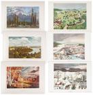 Collection of American Artists Including Grandma Moses. Grandma Moses Portfolio of 8 Paintings (plus) America The Beautiful, 8 S