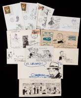 Cartoonists -- Ten Items Signed by Eight Cartoonists Including, Charles Schulz, Chester Gould, Al Capp