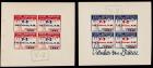 Two Rare V-2 Mail Rocket Labels from 1947, One Block Signed by Wernher Von Braun