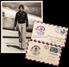 Amelia Earhart Signed Special Pilot Cover, 1929 plus Superb Vintage Original Double Weight Press Photo