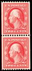 1909 2c carmine, Vertical Coil Mint n.h. Pair (2003 PF cert) (Sc 349)