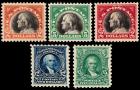 1917-20 $2 & $5 Regular Issues High Values, 5 different (Sc 479-80, 523-24 & 547