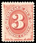 1884, 3c red brown Postage Due (Sc J17)