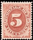 1884, 5c red brown Postage Due (Sc J18)