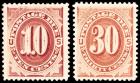 1884, 10c-30c Postage Due, 2 different (Sc J19-20)