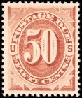 1884, 50c red brown Postage Due (Sc J21)