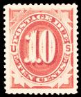 1891, 10c bright claret Postage Due (l.h., PSE cert XF-90J) (Sc J26)