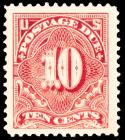 1910, 10c deep claret Postage Due (n.h., PSE cert XF-90J) (Sc J49)