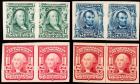 1906-08, 1c-5c Imperf Pairs (4) Incl. 2c Lake (Sc 314//320A)