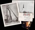 V-2 Rocket Collection: Wernher Von Braun Signed and Dated Cover, Walter Dornberger Signed Photo, 12 Vintage V-2 Test Photos