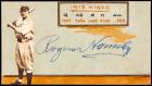 Rogers Hornsby Signed, Hand Illustrated Note Cart With Stats. Signed While With Chicago Cubs, HOF