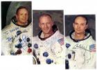 Apollo 11 Set #2 Three Autographed Portrait Photos by the Crew: Armstrong, Aldrin and Collins