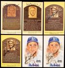 4 Signed Hall of Fame Museum Postcards + 2 Perez Galleries: 4 by Sandy Koufax, Hank Greenberg and Willie Mays