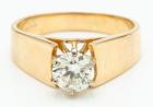 Lady's 14K Yellow Gold .85 Carat Brilliant Cut Diamond Engagement Ring, Like New