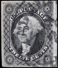 1851, 12c gray black Used Stamp (Sc 17)