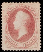 1879, American Bank Note 90Â¢ carmine (Sc 191)