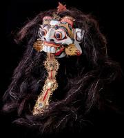 Elaborate Balinese Barong Mask, Bali, Indonesia King of the Spirits and Leader of the Good