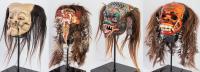 Four Balinese, Indonesian, Barong Festival Masks, Hand Carved and Painted, One Boasting Exceptional Detail