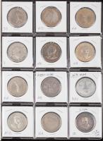 12 Scarce Wilbur Clark "Token" Set (Silver Dollar Sized) of Various Compositions: 9 Desert Inn and 3 El Rancho Vegas (One Silver