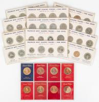 Complete Set of 8 Michigan Tool (MTE) Gaming Tokens from 1965 (Thunderbird Hotel "No Birds" Token) + 1968 Set 48 Franklin Mint T