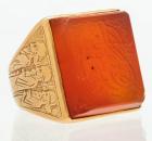 Men's Vintage 14K Yellow Gold and Carnelian Intaglio Ring