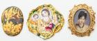 Three (3) Piece Group of Painted Miniatures, Each Quite Lovely and Unique with the Italian, 18K, Antique Porcelain Painted Penda