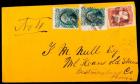 1867 10c green, E. grill Pre-printed Paper Fold On Cover (Sc 89 (2), 94)