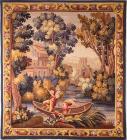 19th Century Stunning French Aubusson Tapestry of Pastoral Scene, Beautiful Colors