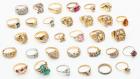 Pawn Shop Treasury 14K (On Average) of 52 Lady's Rings, Some with Semi Precious Stones, But Most Simulated Diamonds 210 Grams To