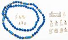 Lot of 14K Average Gold Charm Medley and String of Lapis Beads