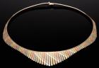 Lady's Vintage, Cleopatra Style, 14K Yellow, Rose and White Gold Choker/Necklace ca. 1980s