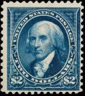 1895, $2 bright blue Mint N.H. Stamp (Sc 277)