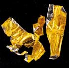 Apollo 13 - Three (3) Medium Segments of Flown Thermal Mylar Film Coating, "Kapton Foil"