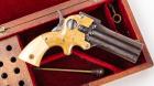 Cased American 3-Shot Wm. W. Marston Three-Barrel Deringer. Made, circa. 1864-1872