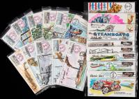 20 Handsome, Hand-Painted Cachets Commemorating Steamboats, Antique Cars and Carousel Horses As Seen on US Stamps