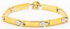 Unique, Heavy, 18K Yellow and White Gold Fancy Link Bracelet For Him or For Her