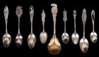 10-piece Vintage California Sterling Silver Souvenir Spoons