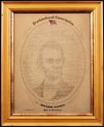 [Lincoln, Abraham] Portrait Formed by Emancipation Proclamation Text - 2