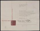 WITHDRAWN - Wright, Frank Lloyd -- Letter Regarding Drawings For Arizona State University's Grady Gammage Auditorium - 2