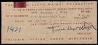 WITHDRAWN - Wright, Frank Lloyd -- Signed Frank Lloyd Wright Foundation Check - 2