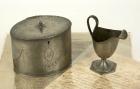Revolutionary War Soldier's Pewter Tea Caddy and Creamer Plus Letter & Broadside -- Robert Wilson, Who Accepted the British Stan - 2