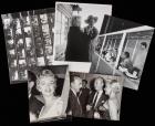 Marilyn Monroe and Marlon Brando Contact Sheet Plus Four superb Newswire Photos Including One With Joe Dimaggio