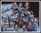 Skylab Prime Crews Signed Litho by All 9 Astronauts: Conrad, Kerwin, Weitz, Bean, Garriott, Lousma, Pogue, Carr & Gibson - 2